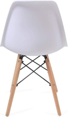 Zestaw krzeseł do jadalni z plastikowym siedziskiem, 2 sztuk