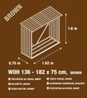 Szopa na drewno G21 WOH 136 - 182 x 75 cm, brązowa