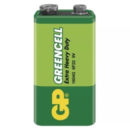 Bateria cynkowo-węglowa, 9V, 9V, GP, folia, 1-pack, Greencell