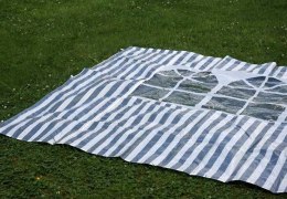 Zestaw dwóch ścian bocznych do namiotu ogrodowego - biały/zi