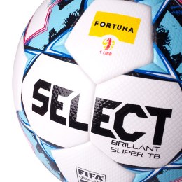Piłka nożna Select Brillant Replica 5 2021 Fortuna biało-niebiesko-różowa 17004