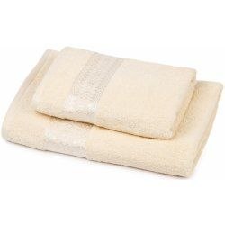 Komplet: ręcznik + ręcznik kąpielowy Florina - krem