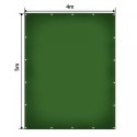 JAGO Plandeka 650 g/m², oczka aluminiowe, zielona, 4 x 5 m