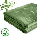 JAGO Plandeka 650 g/m2, oczka aluminiowe, zielona, 4 x 8 m