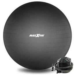 MAXXIVA Piłka gimnastyczna Ø 65 cm z pompką, czarna