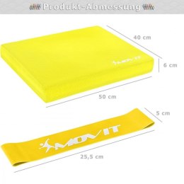 Poduszka Balance z gumką gimnastyczną - żółty
