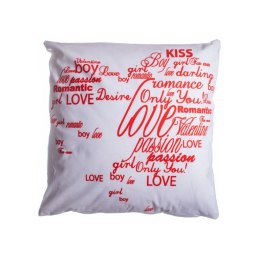 Poszewka na poduszkę Love, etykiety - 45 x 45 cm
