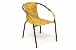 Krzesło ogrodowe na taras z polirattanu beżowe