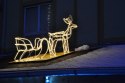 Świetlna LED świąteczna dekoracja renifer 140 cm,ciepła biel