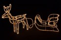 Świetlna dekoracja - renifer świąteczny, 140 cm, ciepła biel