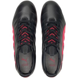 Buty piłkarskie Puma King Platinum 21 FG AG Puma Black-S czarno-czerwone 106478 02
