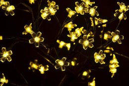Dekoracyjne LED oświetlenie - drzewo z kwiatami, ciepła biel