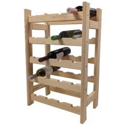 Drewniany stojak na wino na 20 butelek