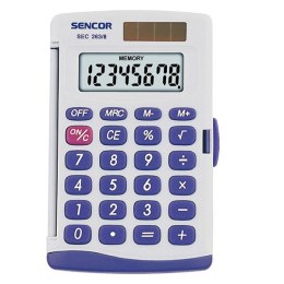 Sencor Kalkulator SEC 263/8 DUAL, szara, kieszonkowy, 8 miejsc