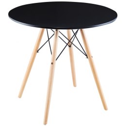 Stół okrągły Matera czarny 60x60cm Saska Garden