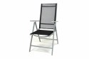 Komplet 4 krzesła aluminiowe rozkładane ogrodowe Garth czarne