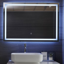 Aquamarin Lustro łazienkowe z oświetleniem LED, 100 x 70 cm