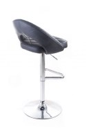 Krzesło barowe G21 Victea czarny, skóra ekologiczna-pikowany