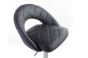 Krzesło barowe G21 Victea czarny, skóra ekologiczna-pikowany