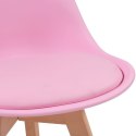 MIADOMODO Zestaw krzeseł do jadalni, różowy, 2 sztuki
