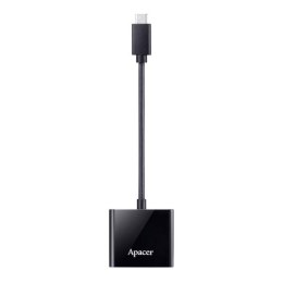 Apacer Czytnik kart pamięci USB typ C, AM532, microSD, SD, zewnętrzny, czarna