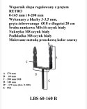 PODSTAWA SŁUPA REGULOWANA 0-165MM NA PRĘT RETRO