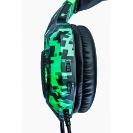 Surefire Skirmish, słuchawki z mikrofonem, regulacja głośności, zielona, 2.0 (Stereo), 2x 3.5 mm jack + USB