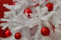 Sztuczna świąteczna choinka i efekt brokatu - 180 cm, biała