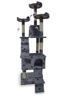 Drapak drzewko Legowisko Wieża dla Kota 170cm Jasnoszary w łapki