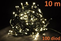 Świąteczne oświetlenie LED 10 m - ciepły biały, 100 diod