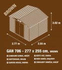 Domek ogrodowy G21 GAH 706 - 277 x 255 cm, brązowy