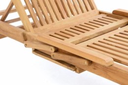 Drewniany leżak ogrodowy DIVERO wykonany z drewna tekowego