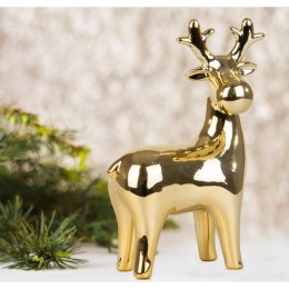 Renifer świąteczny dekoracyjny złoty 21,5cm