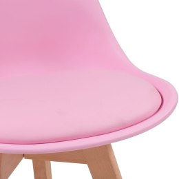 MIADOMODO Zestaw krzeseł do jadalni, 4 szt, różowy