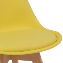 MIADOMODO Zestaw krzeseł do jadalni, żółte, 6 sztuk
