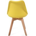 MIADOMODO Zestaw krzeseł do jadalni, żółte, 6 sztuk