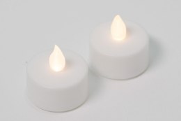 Dekoracyjny zestaw - 2 świeczki, białe