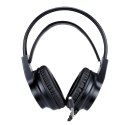 Marvo HG8935, słuchawki z mikrofonem, regulacja głośności, czarna, podświetlona, 3.5 mm jack + USB