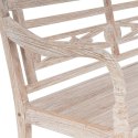 DIVERO 2-osobowa ławka ogrodowa - 119 cm, teak, biały shabby