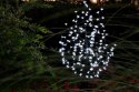 Dekoracyjne LED drzewo z kwiatami - 1,5 m, zimna biel