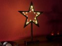 Świąteczna dekoracja - brązowa gwiazda na stojaku