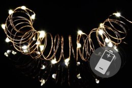 Świąteczny świetlny łańcuch - 20 MINI LED, ciepła biel