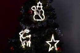 Świąteczna ozdoba - gwiazda, bałwan, renifer, LED FROST