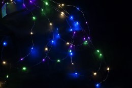 Świąteczne dekoracje oświetlenie - druty - 48 LED w kolorze
