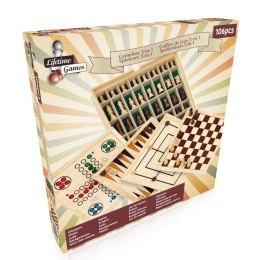 Zestaw Szachy Warcaby Chińczyk Backgammon 5W1