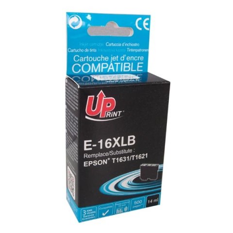 UPrint kompatybilny ink / tusz z C13T16314010, T163140, 16XL, black, 500s, 14ml, E-16XLB, dla Epson WorkForce WF-2540WF, WF-2530