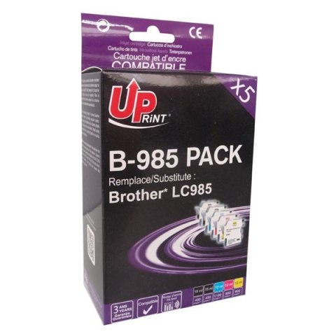 UPrint kompatybilny ink / tusz z LC-985, 2xblack/1xcyan/1xmagenta/1xyellow, dla Brother DCP-J315W