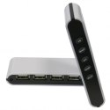USB (2.0) hub 4-port, biały, podświetlany, godzina, budzik, regulator czasowy