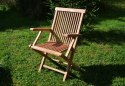 Krzesło składane z drewna tekowego DIVERO, 2 szt