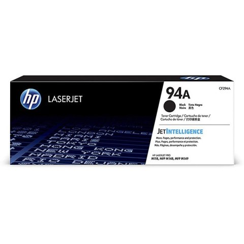 HP oryginalny toner CF294A, black, 1200s, HP 94A, HP LaserJet Pro M 118 dw, MFP M 140 Series, MFP M 148, 1360 g, O